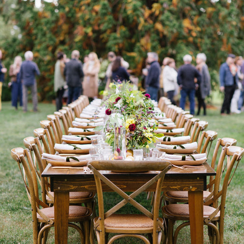 A stunning outdoor table setting 