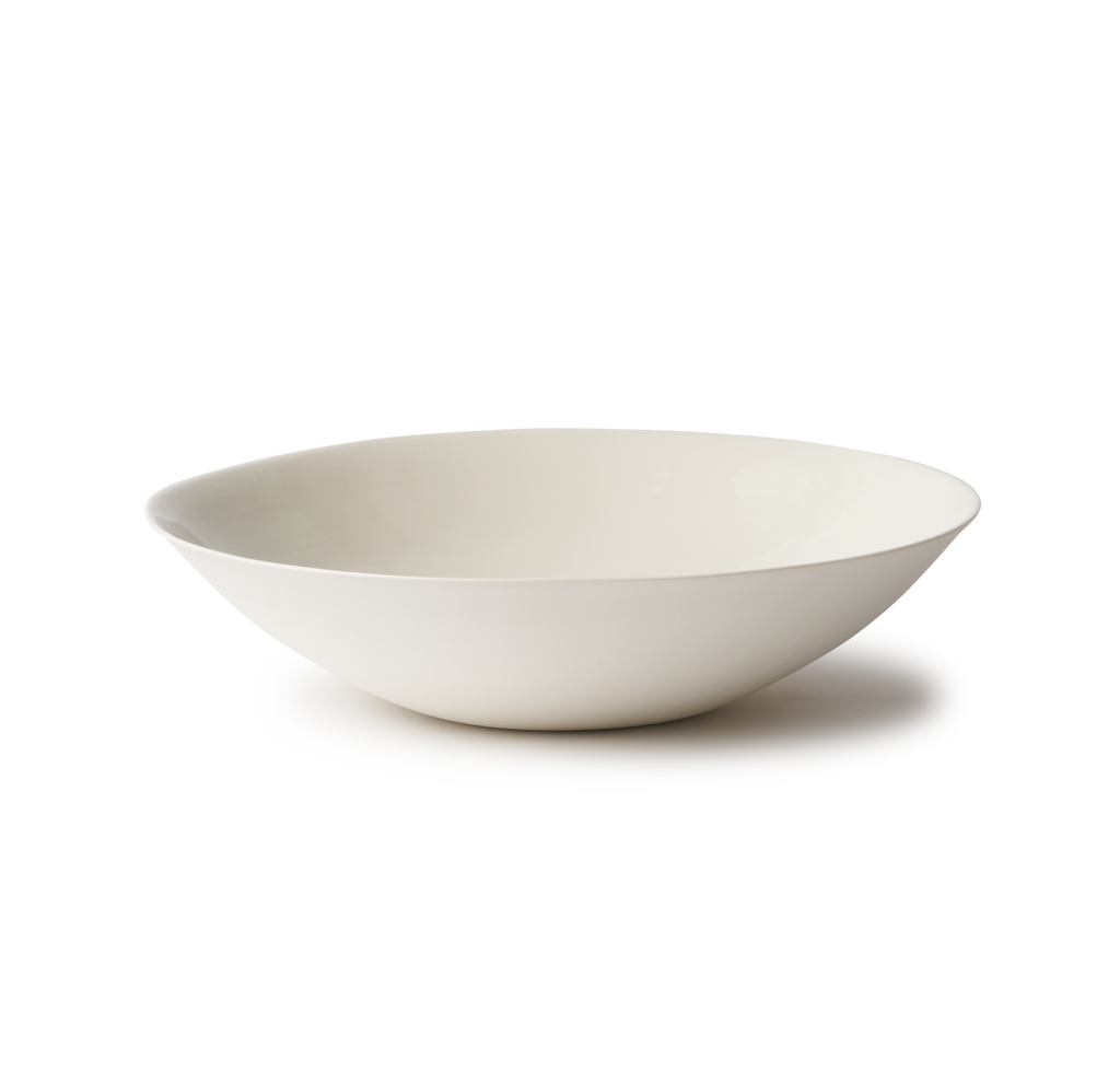 large handmade porcelain salad bowl