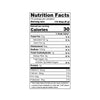 Nutrition facts label for a product with detailed calorie and ingredient information.