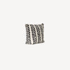 Pouch with black leaf pattern on a white background