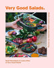 Book cover of 'Very Good Salads' with people sharing a salad platter on a wooden table.