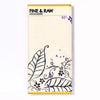 Fine & Raw chocolate bar packaging with decorative elements on a white background