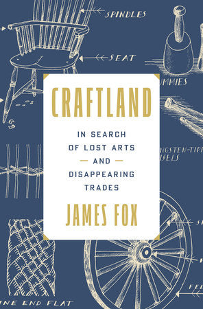 Book cover of 'Craftland' by James Fox with illustrations on a blue background