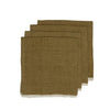 Set of three brown placemats on a white background