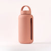 Hydration Tracking Glass Water Bottle in Rose Color