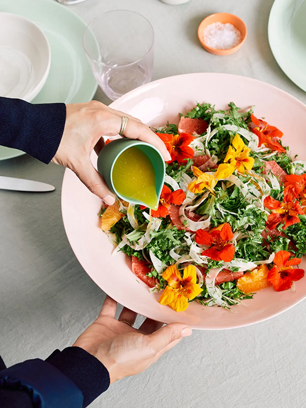 handmade porcelain salad bowl