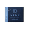 Blue packaging of hibi cedar wood incense with text on a white background