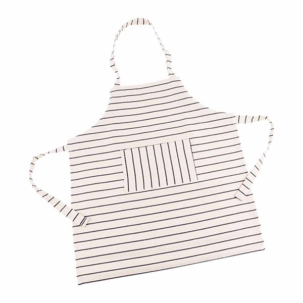 Striped apron on a white background
