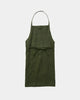 Green apron on a light gray background
