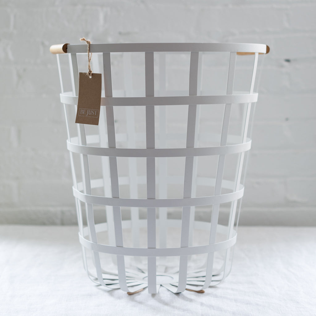 tosca round hamper - round laundry basket - yamazaki 