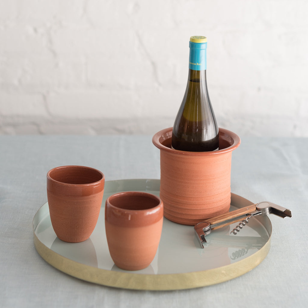 terra cotta wine cooler-terra cotta wine chiller-naturally cooling terra cotta wine chiller- earthenware wine cooler- artisan wine cooler