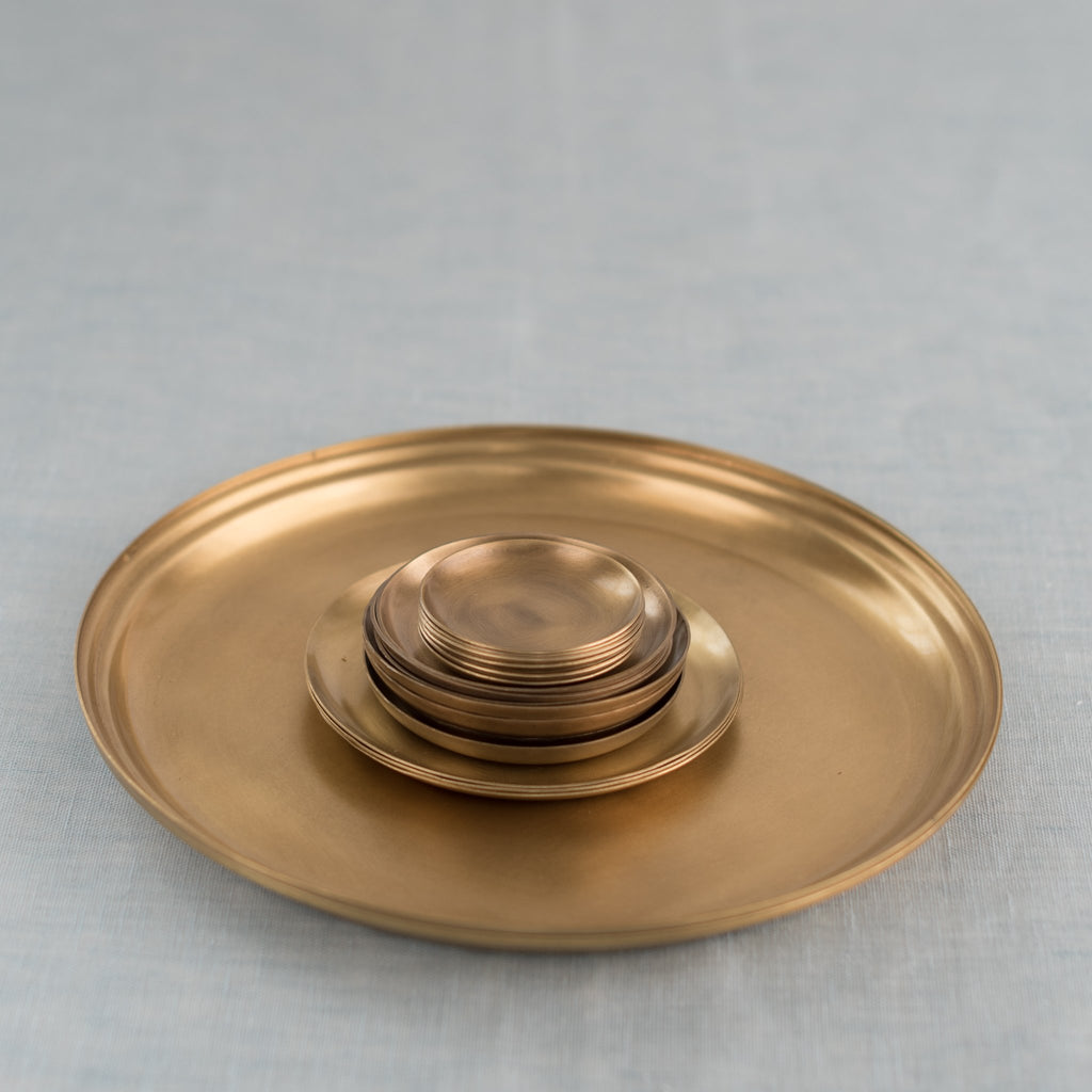 brass plates - bar plates - handmade brass cocktail plates - handcrafted brass cheese plates